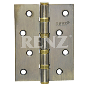 Картинка Петля врезная стальная RENZ 100- 4BB FH AB 4 подшипника плоский колпачок бронза античная